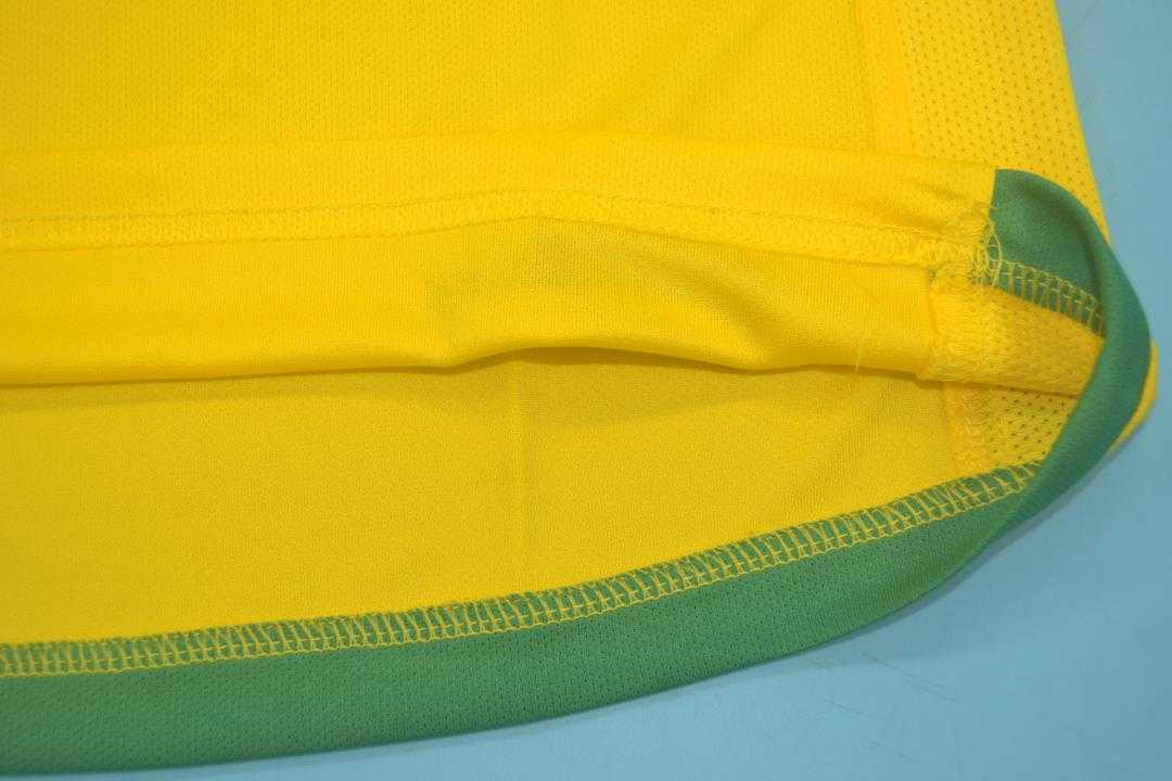 Thailand Quality(AAA) 2006 Brazil Home Retro Soccer Jersey