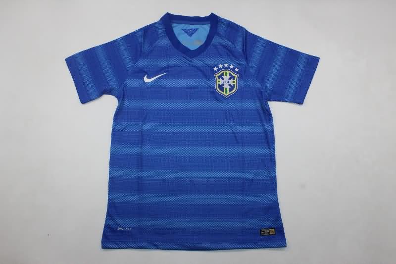 Thailand Quality(AAA) 2014 Brazil Away Retro Soccer Jersey