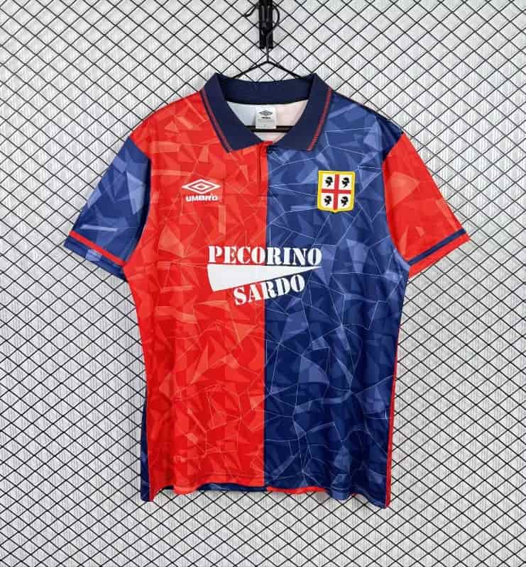 Thailand Quality(AAA) 1992/93 Cagliari Home Retro Soccer Jersey Thailand Quality(AAA) 1992/93 Cagliari Home Retro Soccer Jersey