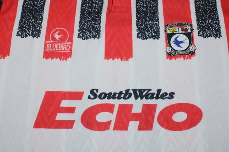 Thailand Quality(AAA) 1993/94 Cardiff City Away Retro Soccer Jersey