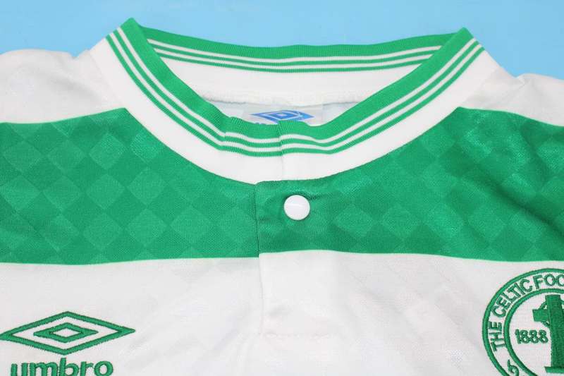Thailand Quality(AAA) 1987/89 Celtic Home Retro Soccer Jersey (L/S)