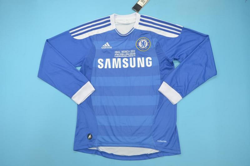 Thailand Quality(AAA) 2011/12 Chelsea Home UCL Final Retro Jersey(L/S)