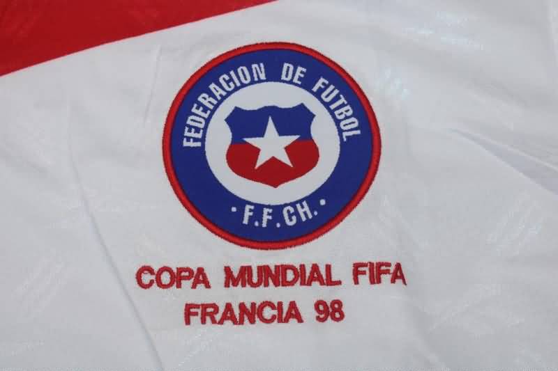 Thailand Quality(AAA) 1998 Chile Away Long Slevee Retro Soccer Jersey