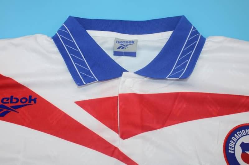 Thailand Quality(AAA) 1998 Chile Away Long Slevee Retro Soccer Jersey