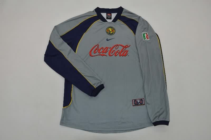Thailand Quality(AAA) 2001/02 Club America Third Long Sleeve Retro Soccer Jersey Thailand Quality(AAA) 2001/02 Club America Third Long Sleeve Retro Soccer Jersey