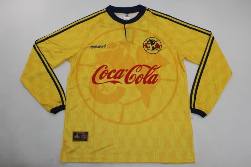 Thailand Quality(AAA) 1998/99 Club America Home Long Sleeve Retro Soccer Jersey
