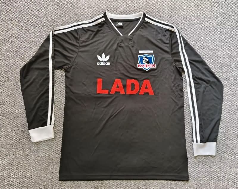 Thailand Quality(AAA) 1991 Colo Colo Away Retro Long Sleeve Soccer Jersey Thailand Quality(AAA) 1991 Colo Colo Away Retro Long Sleeve Soccer Jersey