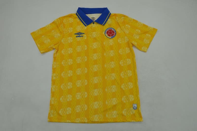 Thailand Quality(AAA) 1993 Colombia Home Retro Soccer Jersey Thailand Quality(AAA) 1993 Colombia Home Retro Soccer Jersey