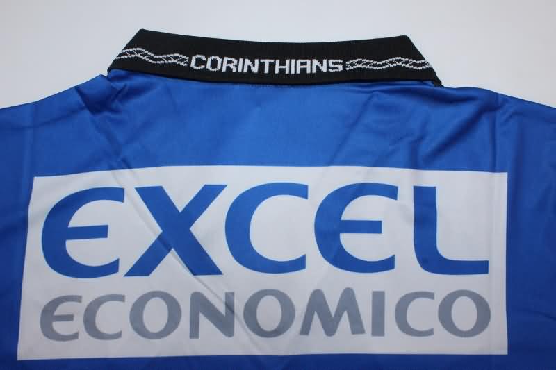 Thailand Quality(AAA) 1998 Corinthians Goalkeeper Blue Retro Soccer Jersey