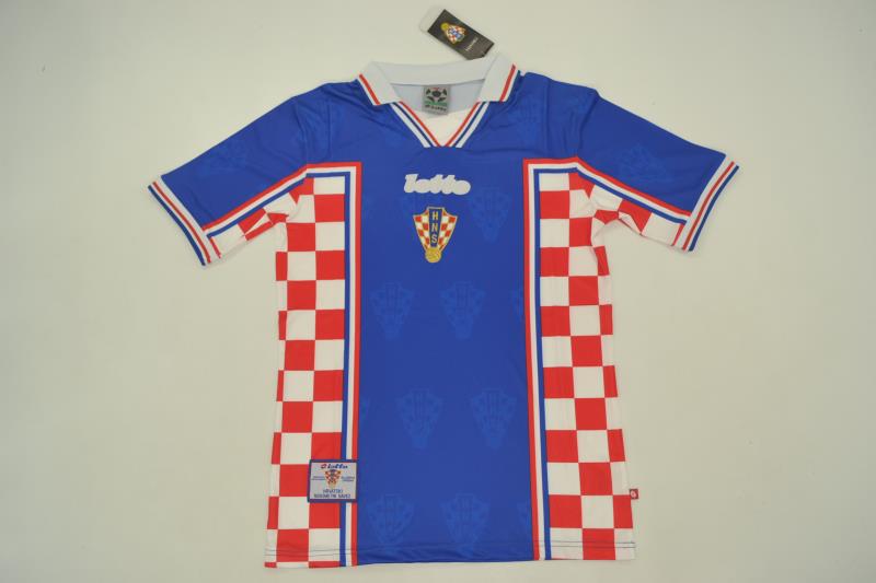 Thailand Quality(AAA) 1998 Croatia Away Retro Soccer Jersey