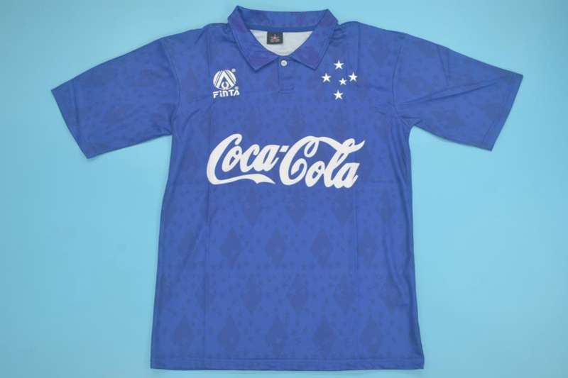 Thailand Quality(AAA) 1993/94 Cruzeiro Home Retro Soccer Jersey
