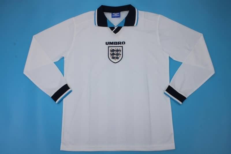 Thailand Quality(AAA) 1996 England Home Long Sleeve Retro Soccer Jersey