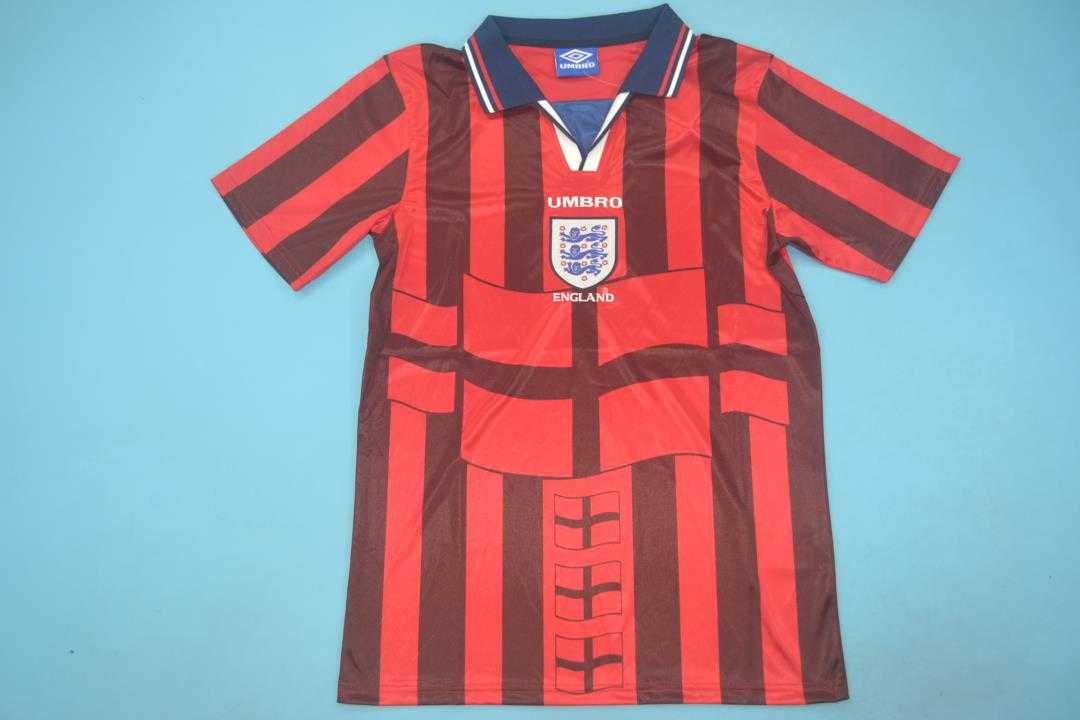 Thailand Quality(AAA) 1998 England Away Retro Soccer Jersey