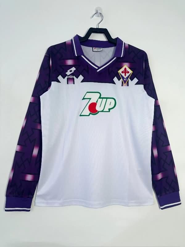 Thailand Quality(AAA) 1992/93 Fiorentina Away Long Sleeve Retro Soccer Jersey