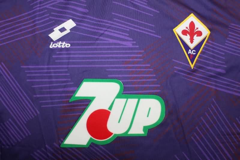 Thailand Quality(AAA) 1992/93 Fiorentina Home Long Sleeve Retro Soccer Jersey