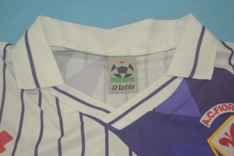 Thailand Quality(AAA) 1991/92 Fiorentina Away Retro Soccer Jersey