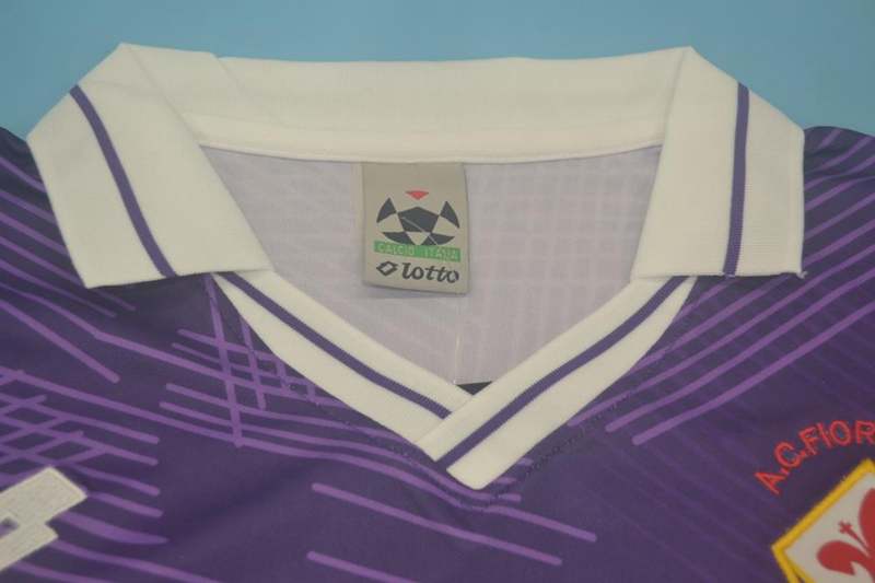 Thailand Quality(AAA) 1991/92 Fiorentina Home Retro Soccer Jersey