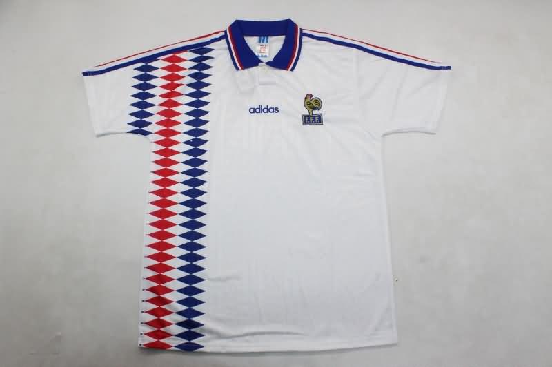 Thailand Quality(AAA) 1994 France Away Retro Soccer Jersey