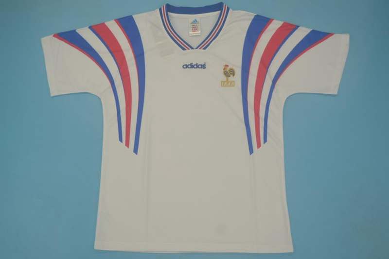 Thailand Quality(AAA) 1996 France Away Retro Soccer Jersey