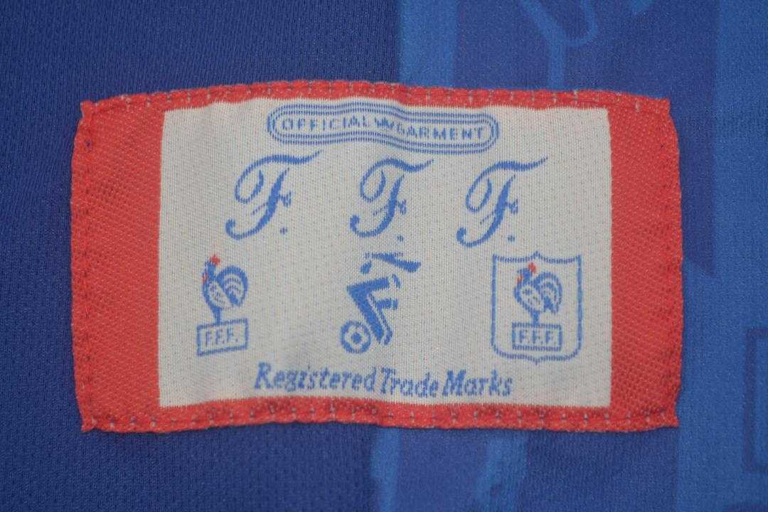 Thailand Quality(AAA) 1996 France Home Retro Soccer Jersey