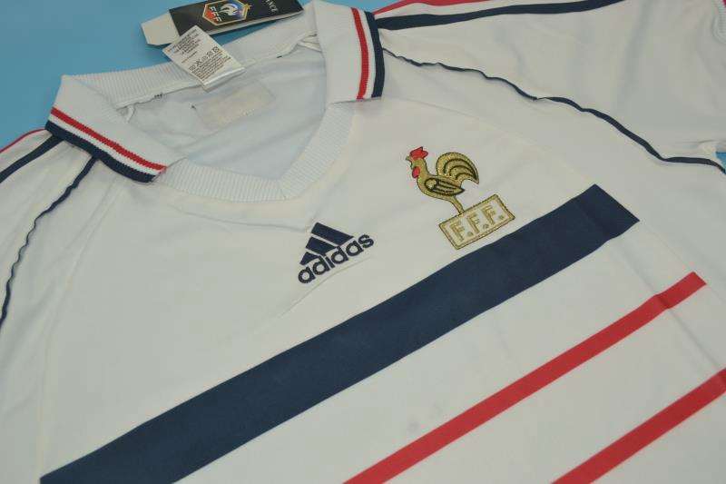 Thailand Quality(AAA) 1998 France Away Retro Soccer Jersey