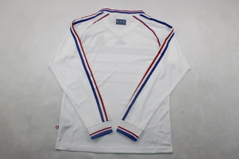 Thailand Quality(AAA) 1998 France Away Long Sleeve Retro Soccer Jersey