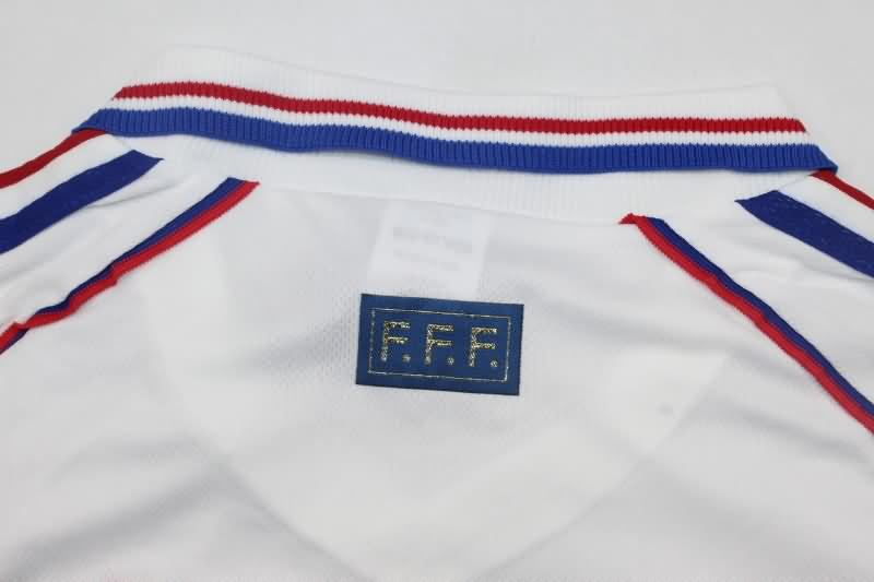 Thailand Quality(AAA) 1998 France Away Long Sleeve Retro Soccer Jersey