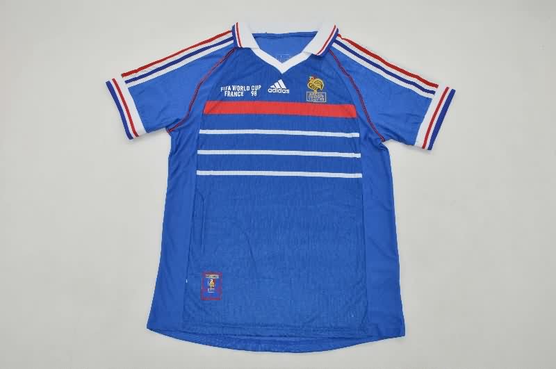 Thailand Quality(AAA) 1998 France Home Retro Soccer Jersey (Player) Thailand Quality(AAA) 1998 France Home Retro Soccer Jersey (Player)