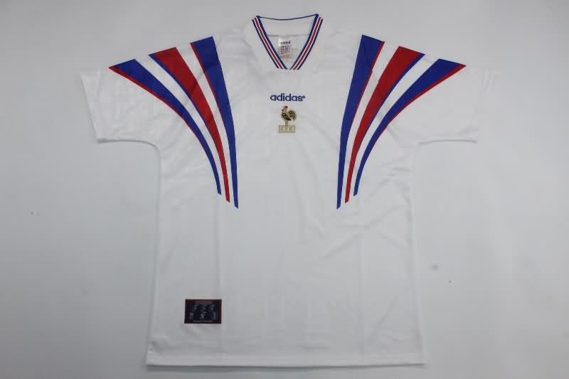 Thailand Quality(AAA) 1996/97 France Away Retro Soccer Jersey