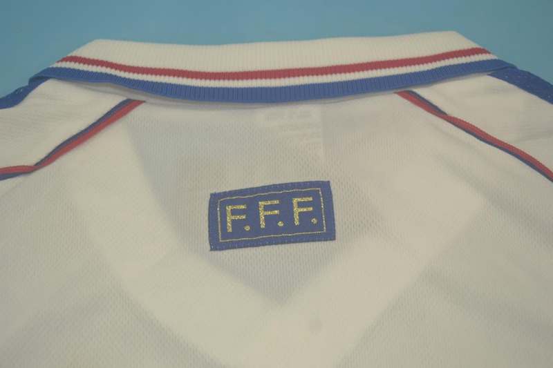Thailand Quality(AAA) 1998/00 France Away Retro Soccer Jersey
