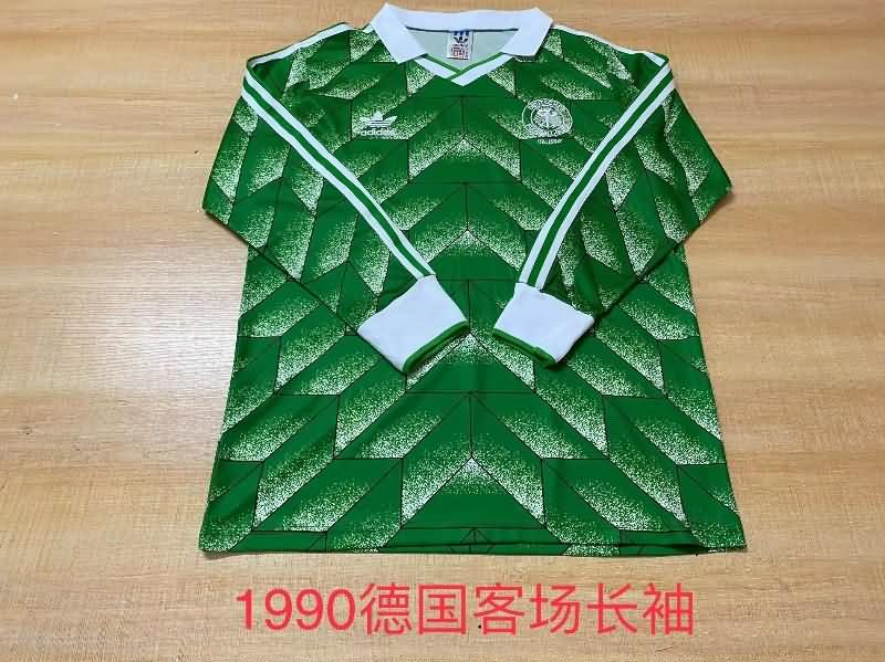 Thailand Quality(AAA) 1990 Germany EURO Away Long Sleeve Retro Soccer Jersey