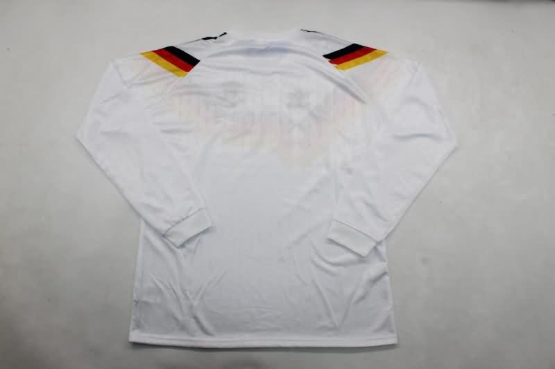 Thailand Quality(AAA) 1990 Germany EURO Home Long Sleeve Retro Soccer Jersey