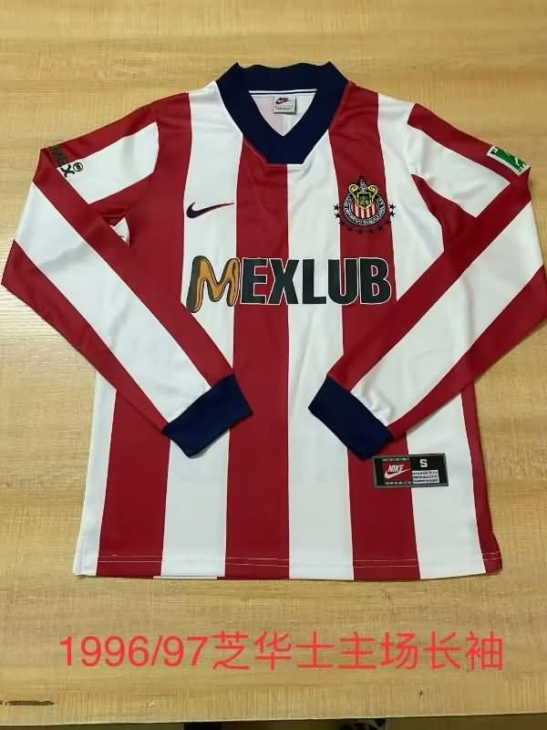 Thailand Quality(AAA) 1996/97 Guadalajara Home Long Sleeve Retro Soccer Jersey