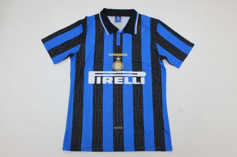 Thailand Quality(AAA) 1996/97 Inter Milan Home Retro Soccer Jersey Thailand Quality(AAA) 1996/97 Inter Milan Home Retro Soccer Jersey
