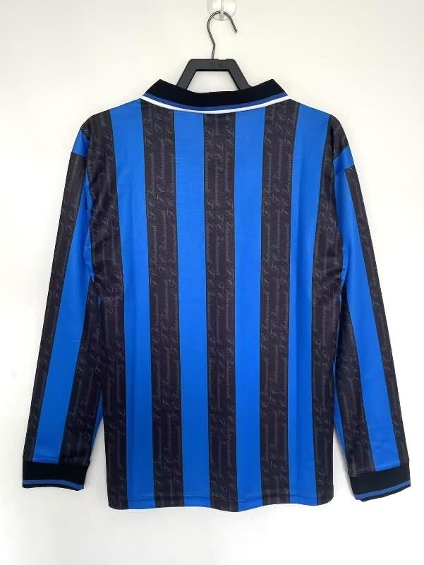 Thailand Quality(AAA) 1997/98 Inter Milan Home Long Sleeve Retro Soccer Jersey