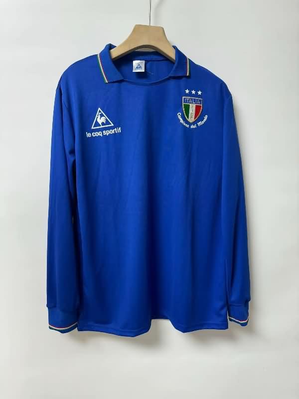 Thailand Quality(AAA) 1982 Italy Home Long Sleeve Retro Soccer Jersey