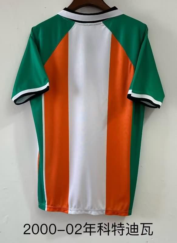 Thailand Quality(AAA) 2000/01 Ivory Home Retro Soccer Jersey