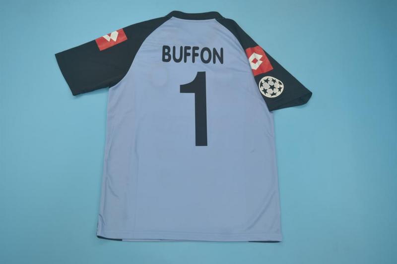 Thailand Quality(AAA) 2002/03 Juventus Goalkeeper Blue Retro Soccer Jersey
