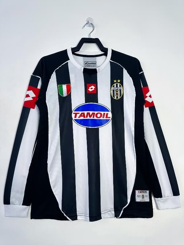 Thailand Quality(AAA) 2002/03 Juventus Home Long Sleeve Retro Soccer Jersey