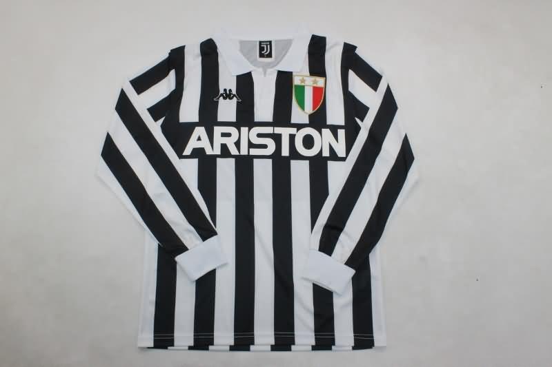 Thailand Quality(AAA) 1984/85 Juventus Home Long Sleeve Retro Soccer Jersey