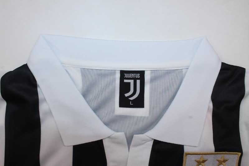 Thailand Quality(AAA) 1984/85 Juventus Home Long Sleeve Retro Soccer Jersey