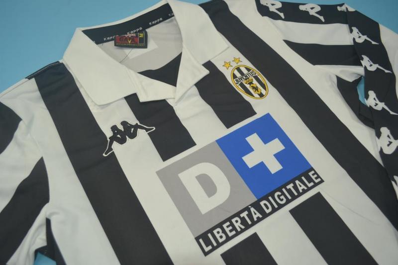 Thailand Quality(AAA) 1999/00 Juventus Home Retro Soccer Jersey(L/S)