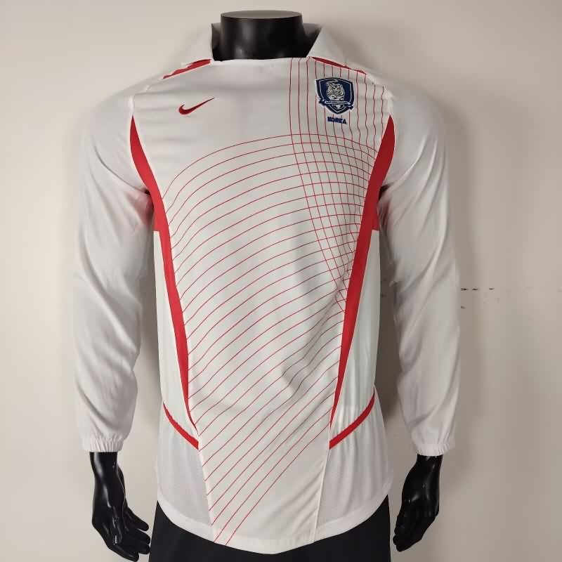 Thailand Quality(AAA) 2002 Korea Away Long Sleeve Retro Soccer Jersey Thailand Quality(AAA) 2002 Korea Away Long Sleeve Retro Soccer Jersey