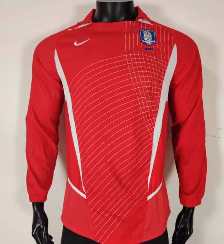 Thailand Quality(AAA) 2002 Korea Home Long Sleeve Retro Soccer Jersey Thailand Quality(AAA) 2002 Korea Home Long Sleeve Retro Soccer Jersey
