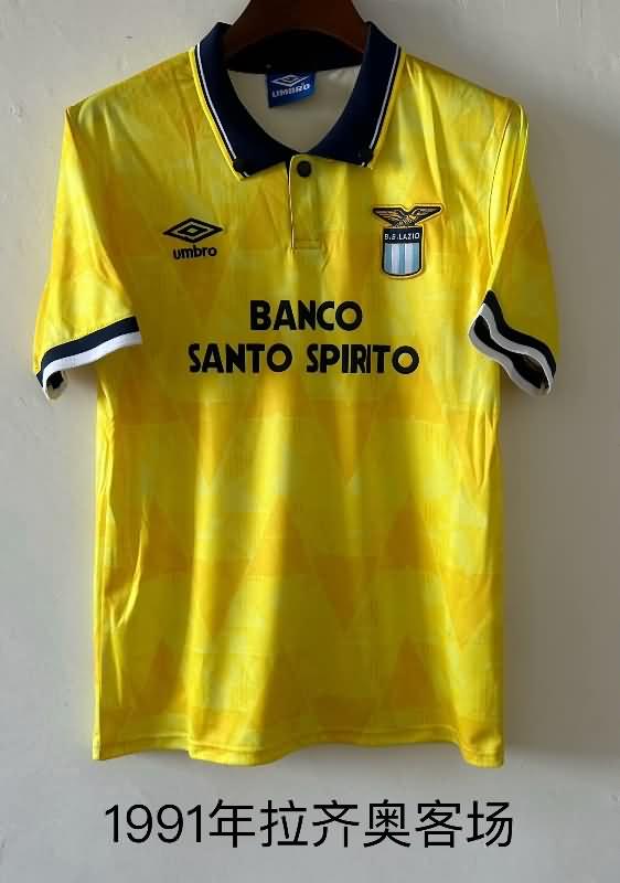 Thailand Quality(AAA) 1991/92 Lazio Away Retro Soccer Jersey