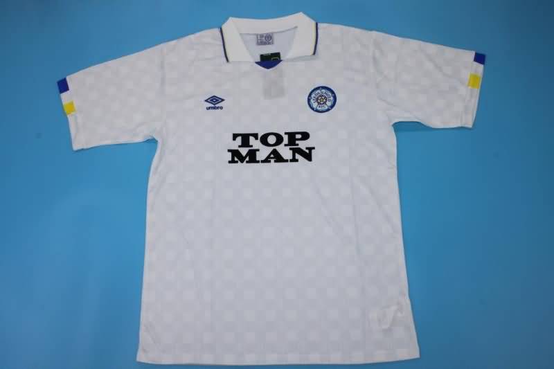 Thailand Quality(AAA) 1989/91 Leeds United Home Retro Soccer Jersey