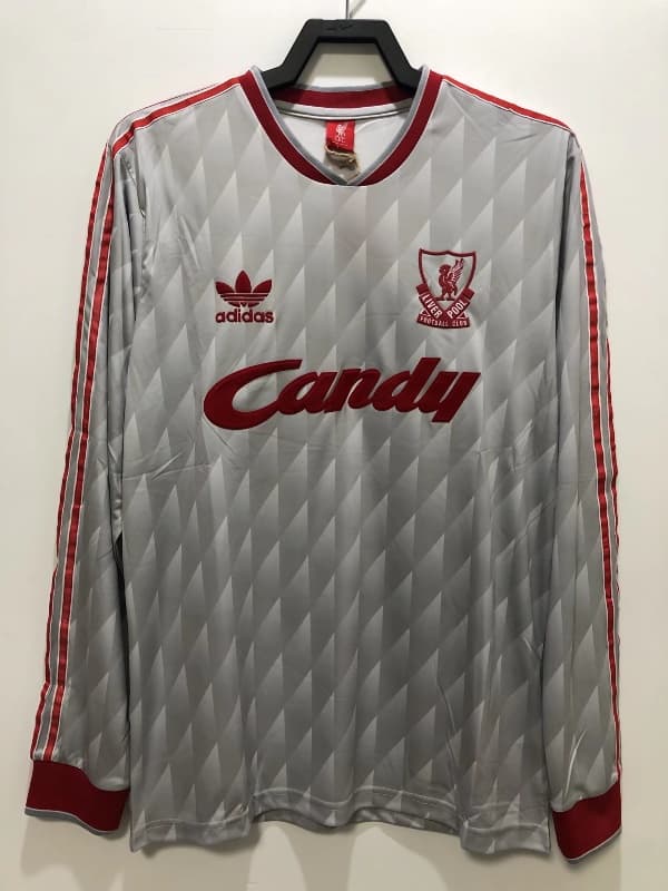 Thailand Quality(AAA) 1988/89 Liverpool Away Long Sleeve Retro Soccer Jersey Thailand Quality(AAA) 1988/89 Liverpool Away Long Sleeve Retro Soccer Jersey