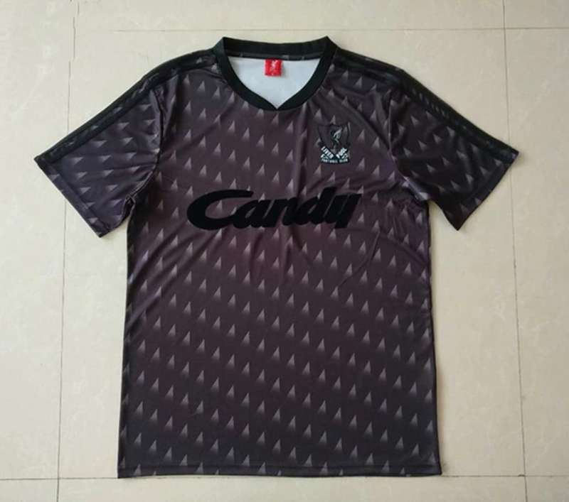 Thailand Quality(AAA) 1989/90 Liverpool Blackout Retro Soccer Jersey