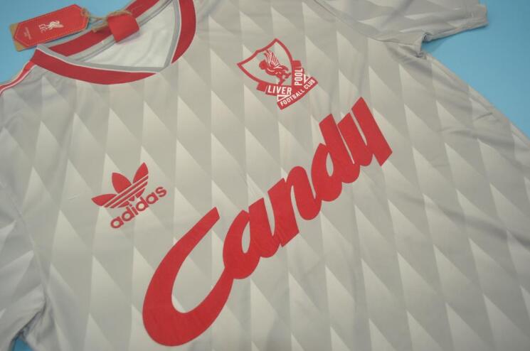 Thailand Quality(AAA) 1989/91 Liverpool Away Retro Soccer Jersey