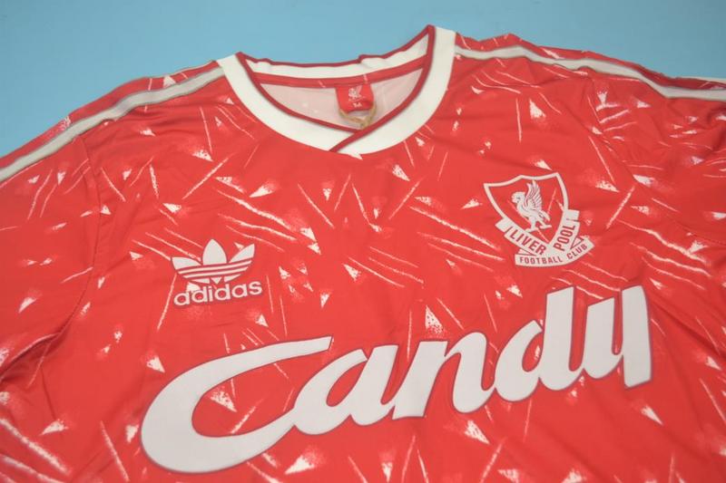 Thailand Quality(AAA) 1989/91 Liverpool Home Retro Soccer Jersey(L/S)